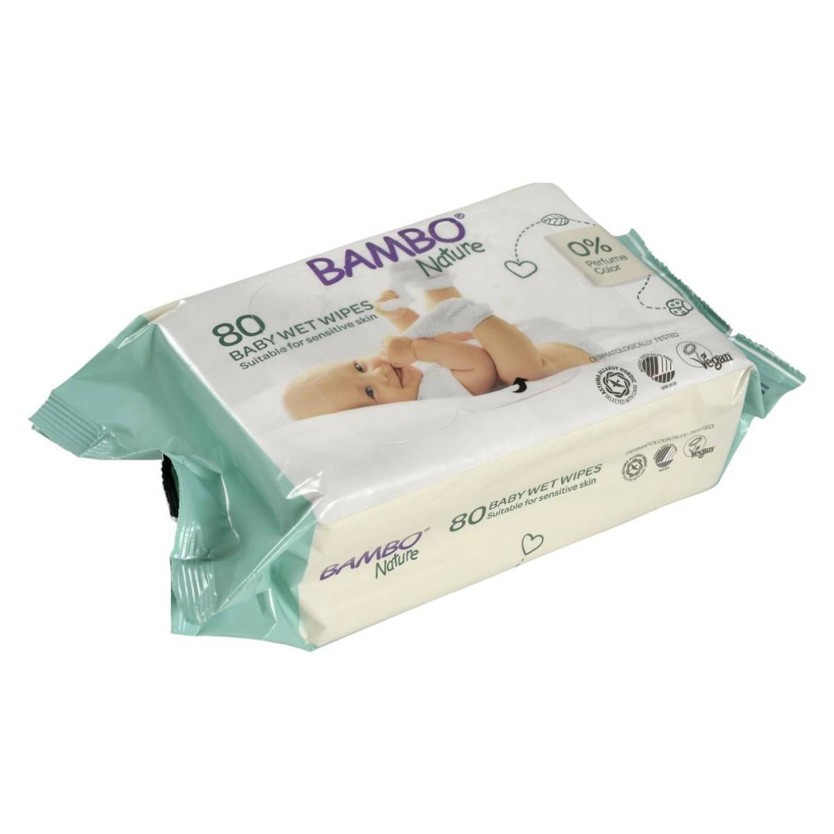 Bambo Nature® Vlažni robčki 80 kos Bambo Nature