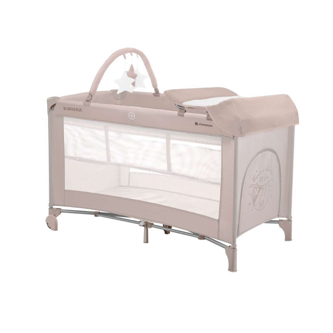 KikkaBoo® Prenosna posteljica 2 levels 125x65 So Gifted PLUS Beige KikkaBoo