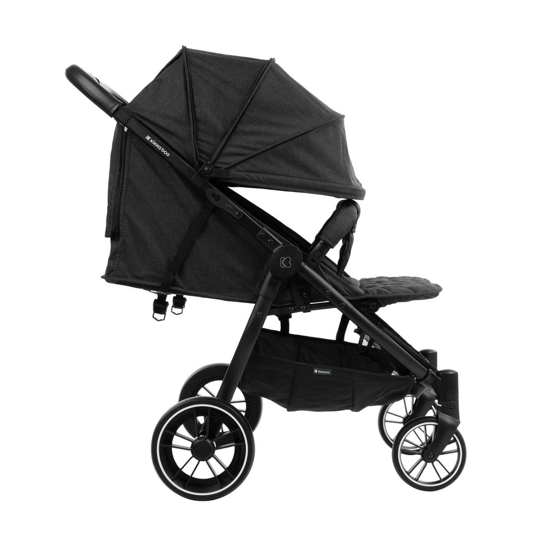 KikkaBoo® Otroški voziček za dvojčke Happy 2 Black KikkaBoo