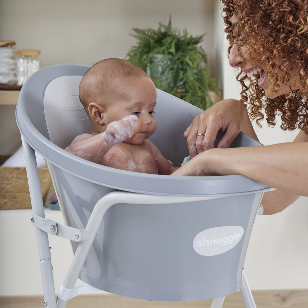 Shnuggle® Otroška banjica Baby Pebble Grey (0-12m) Shnuggle