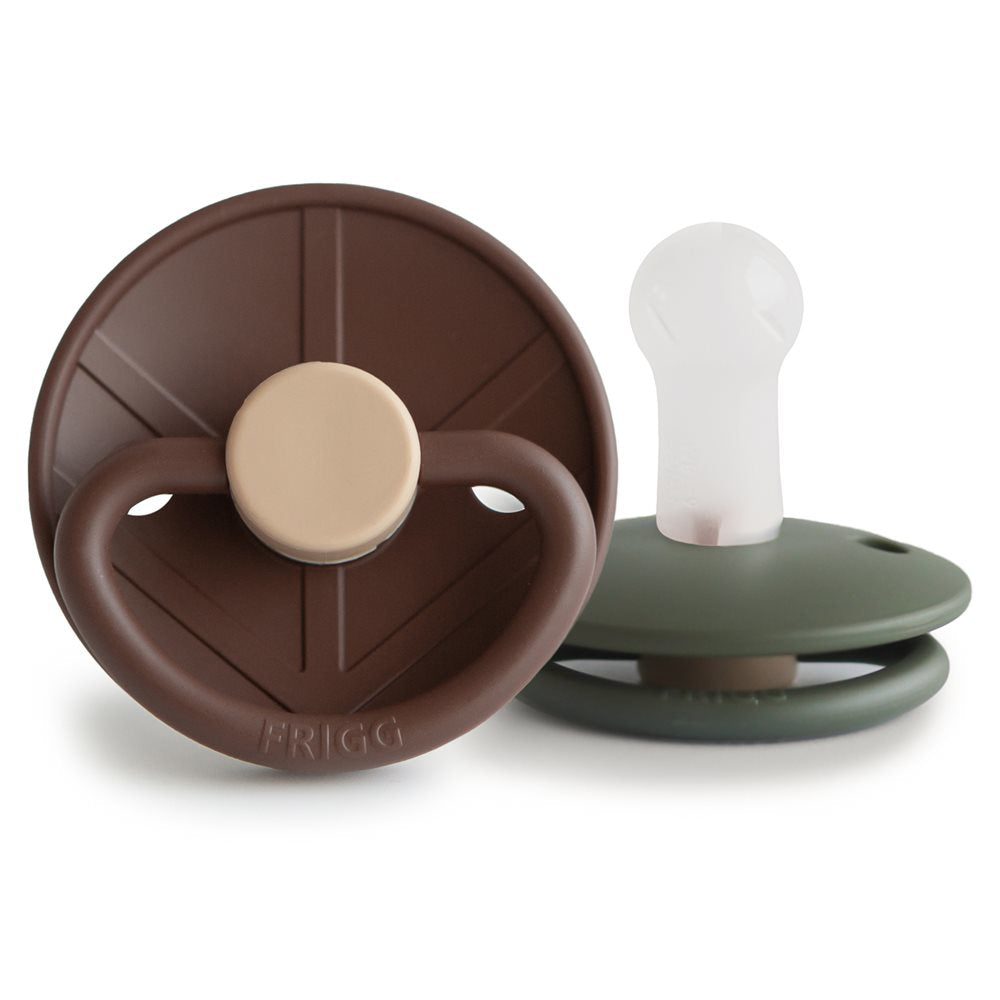 Frigg® Duda iz silikona Little Viking Cocoa/Olive 6-18 M FRIGG