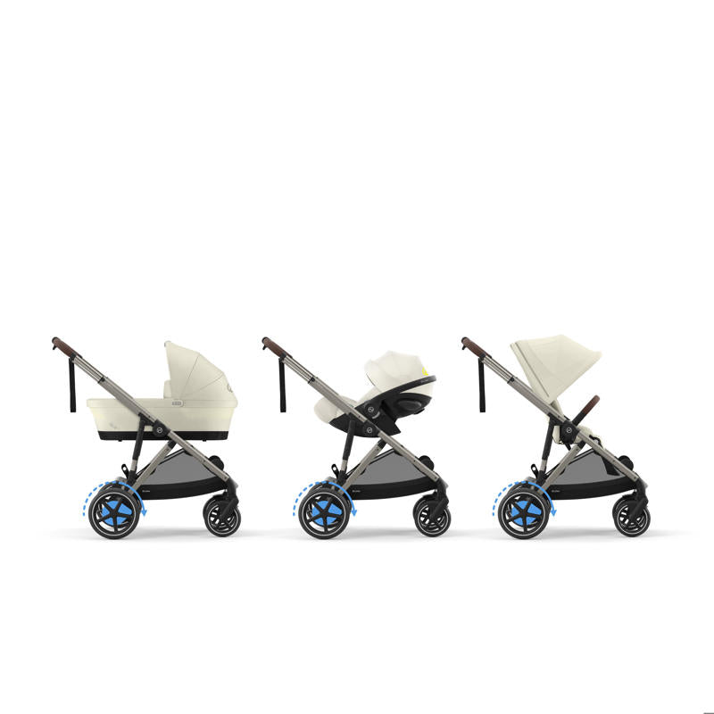 Cybex® Otroški voziček e-Gazelle™ S Seashell Beige (Taupe Frame) Cybex