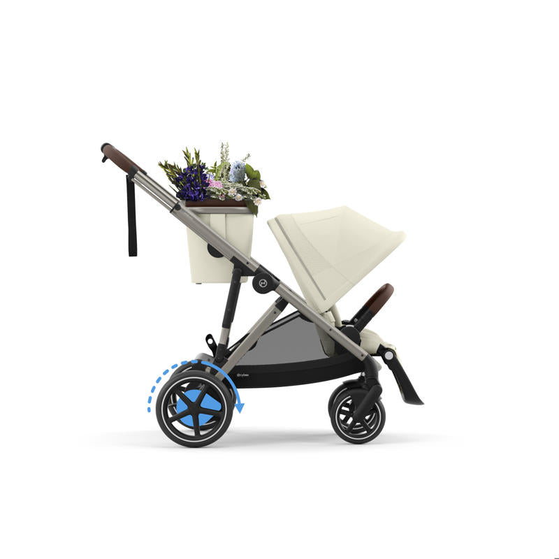 Cybex® Otroški voziček e-Gazelle™ S Seashell Beige (Taupe Frame) Cybex