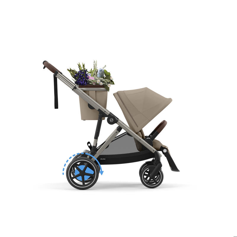 Cybex® Otroški voziček e-Gazelle™ S Almond Beige (Taupe Frame) Cybex