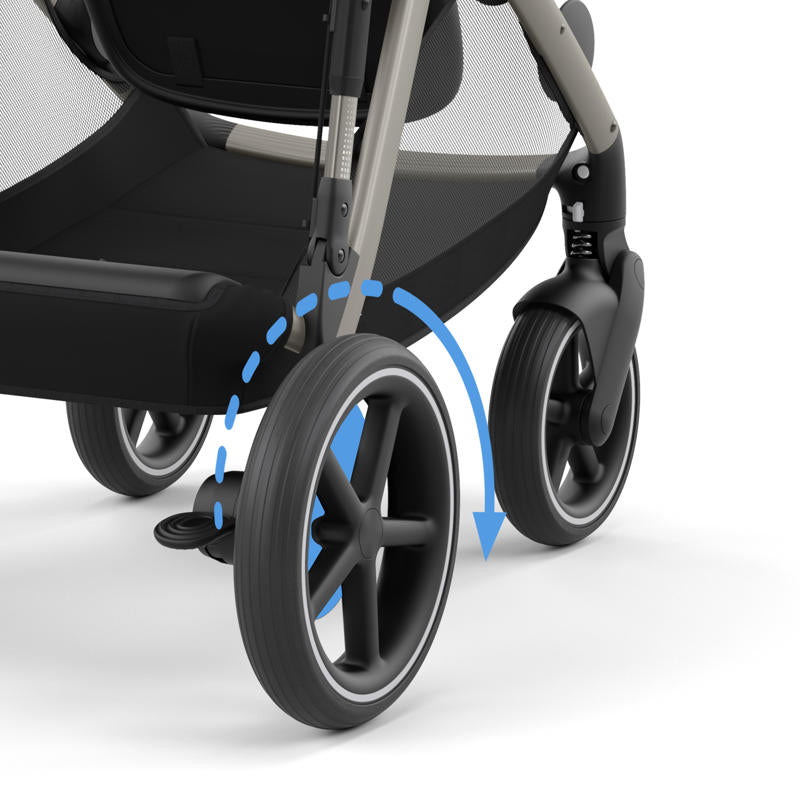 Cybex® Otroški voziček e-Gazelle™ S Ocean Blue (Silver Frame) Cybex
