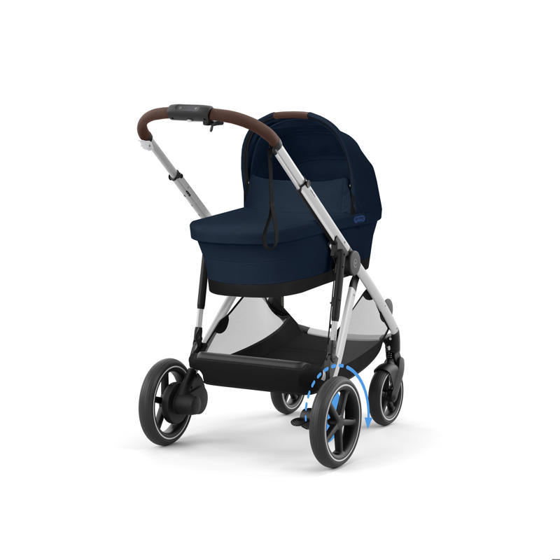 Cybex® Otroški voziček e-Gazelle™ S Ocean Blue (Silver Frame) Cybex