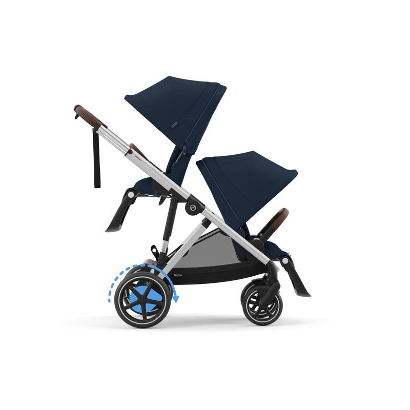 Cybex® Otroški voziček e-Gazelle™ S Ocean Blue (Silver Frame) Cybex