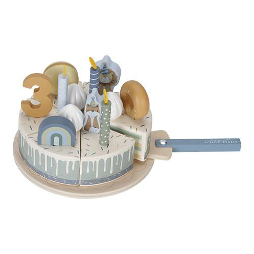 Little Dutch® Lesena rojstnodnevna torta Blue Little Dutch