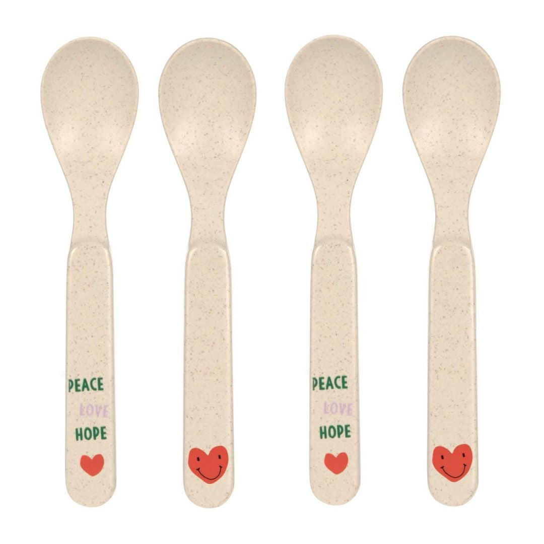 Lässig® Žlica 4 kos Happy Rascals Heart Lavender Lässig