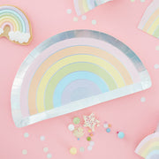 Ginger Ray® Papirnati krožniki Pastel Rainbow 8 kosov Ginger Ray
