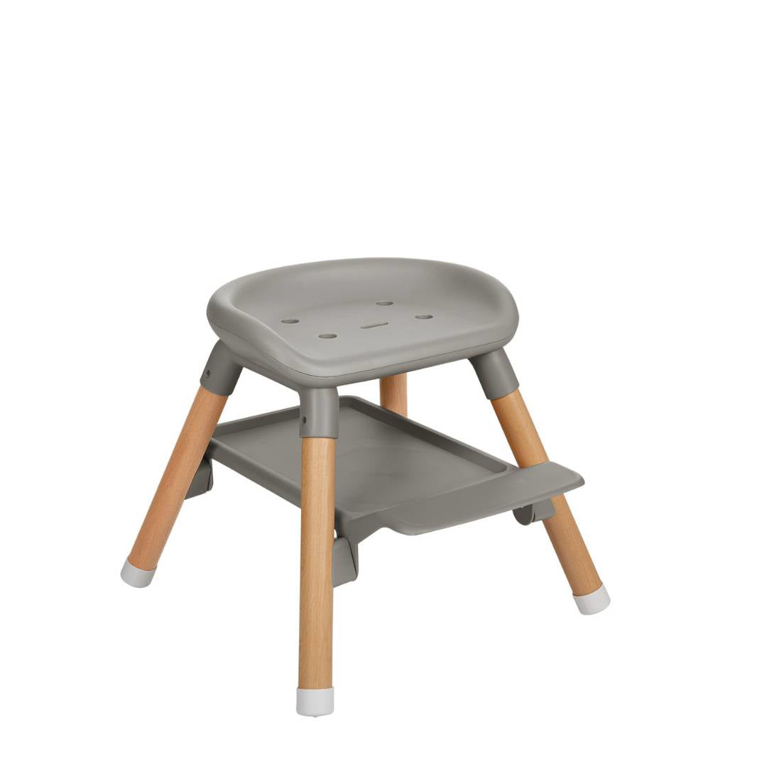 KikkaBoo® Otroški stol za hranjenje 2v1 Woody Grey KikkaBoo