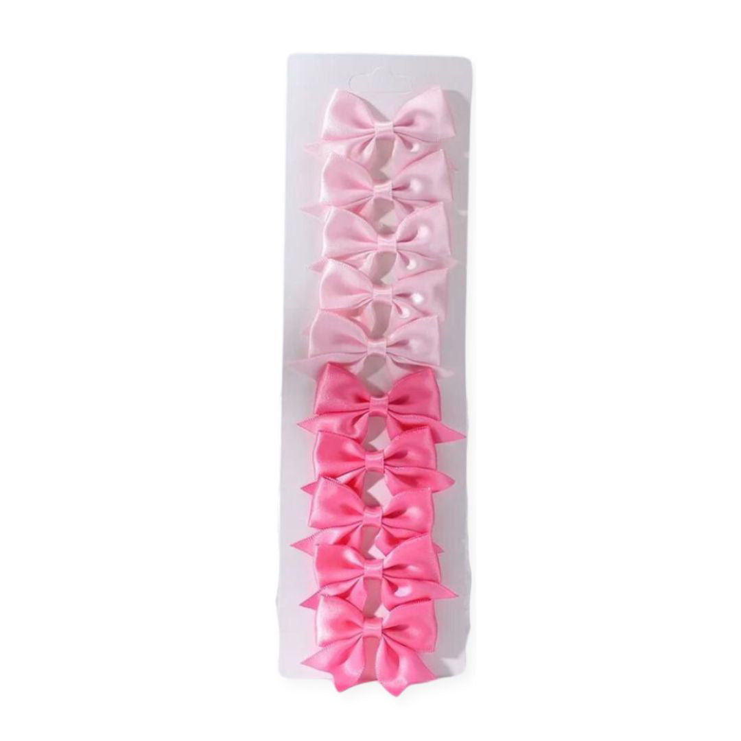 Petite Anna® Špangice za lase Silk Bow Pink 10 kosov Petite Anna
