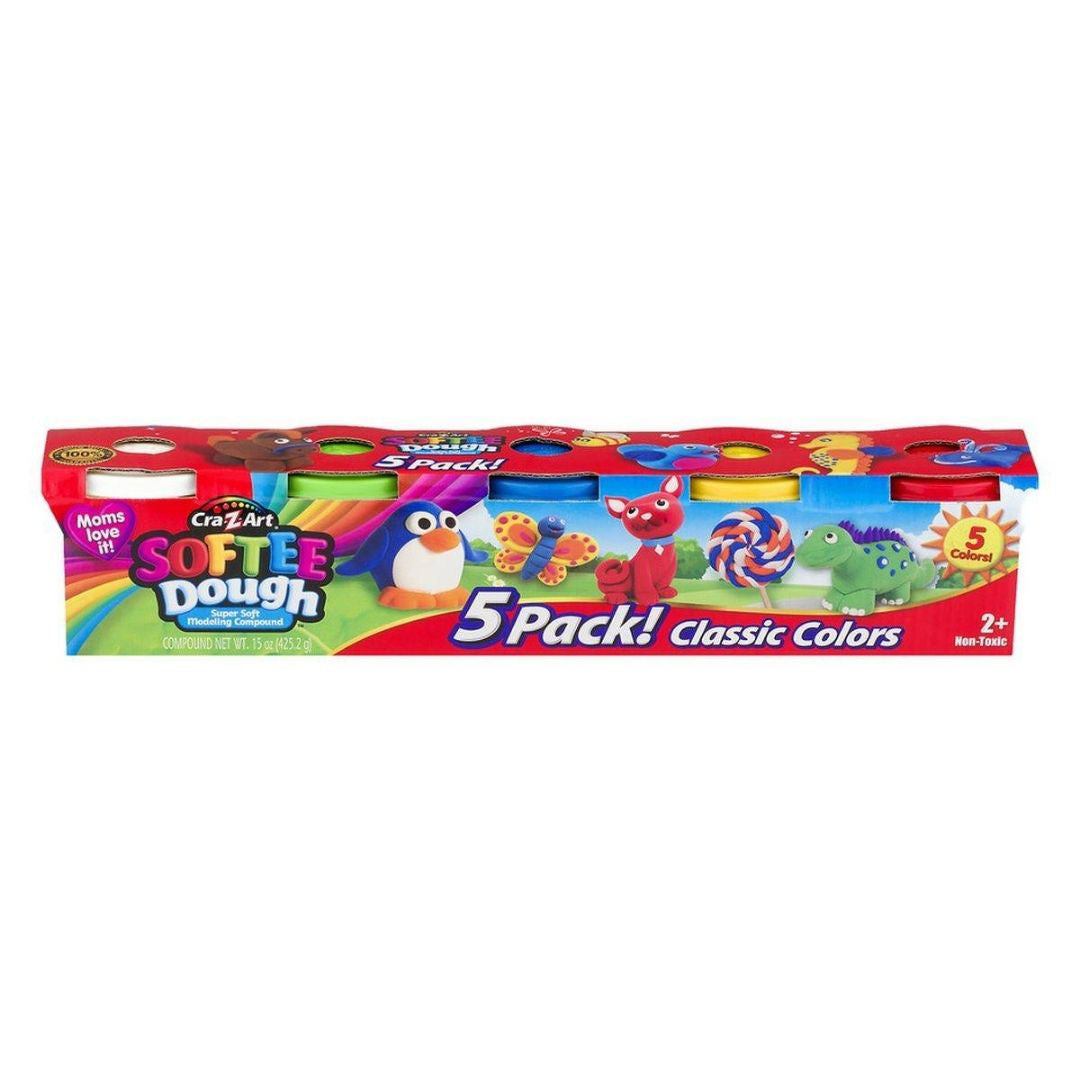 CrazArt® Otroški plastelin Softee Dough 5 kos CrazArt