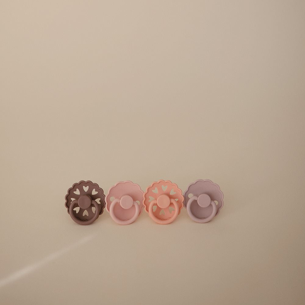 Frigg® Set 4 dudic iz kavčuka Sunset Bliss (0-6m) FRIGG