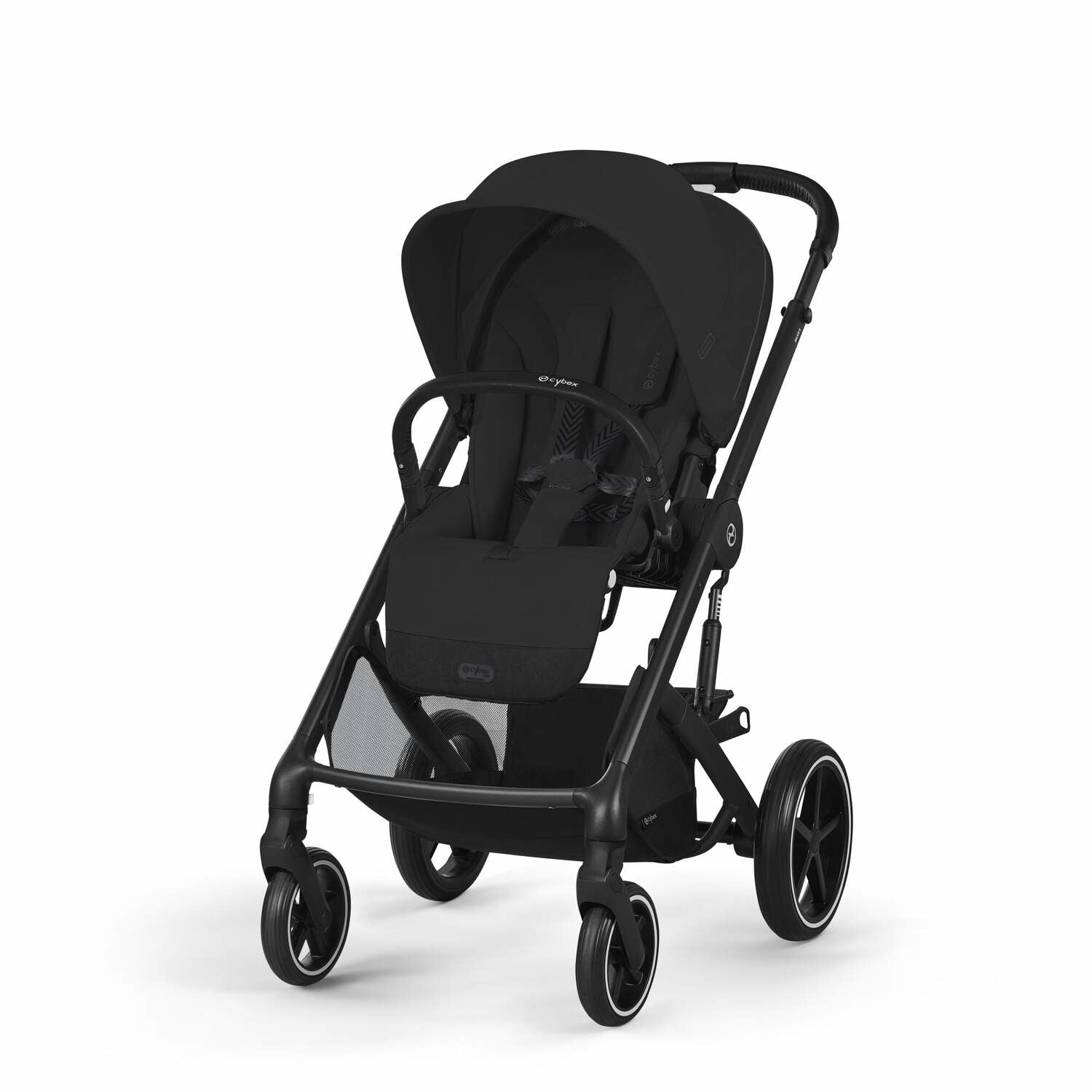 Cybex® Otroški voziček 3v1 Balios S Lux + Avtosedež Cloud G Moon Black (+ Rain cover) Cybex