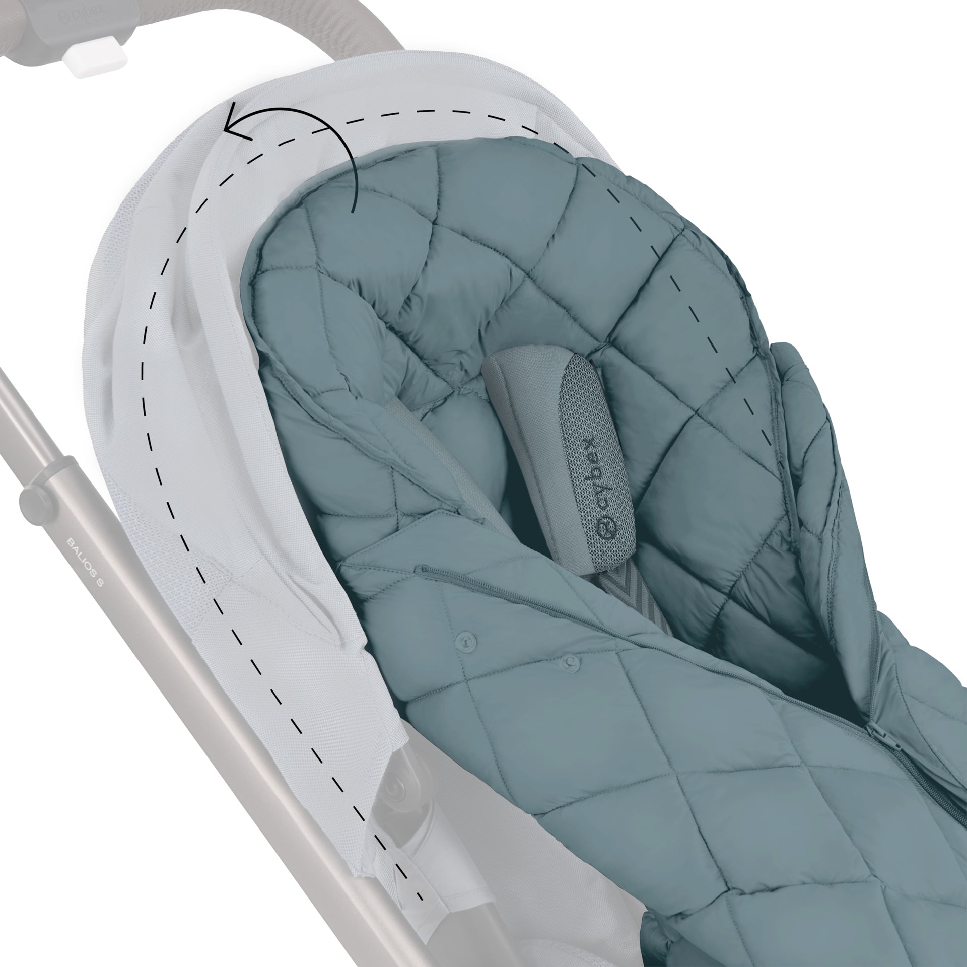 Cybex® Otroški voziček Balios S Lux (0-22 kg) Stormy Blue (Taupe Frame) Cybex