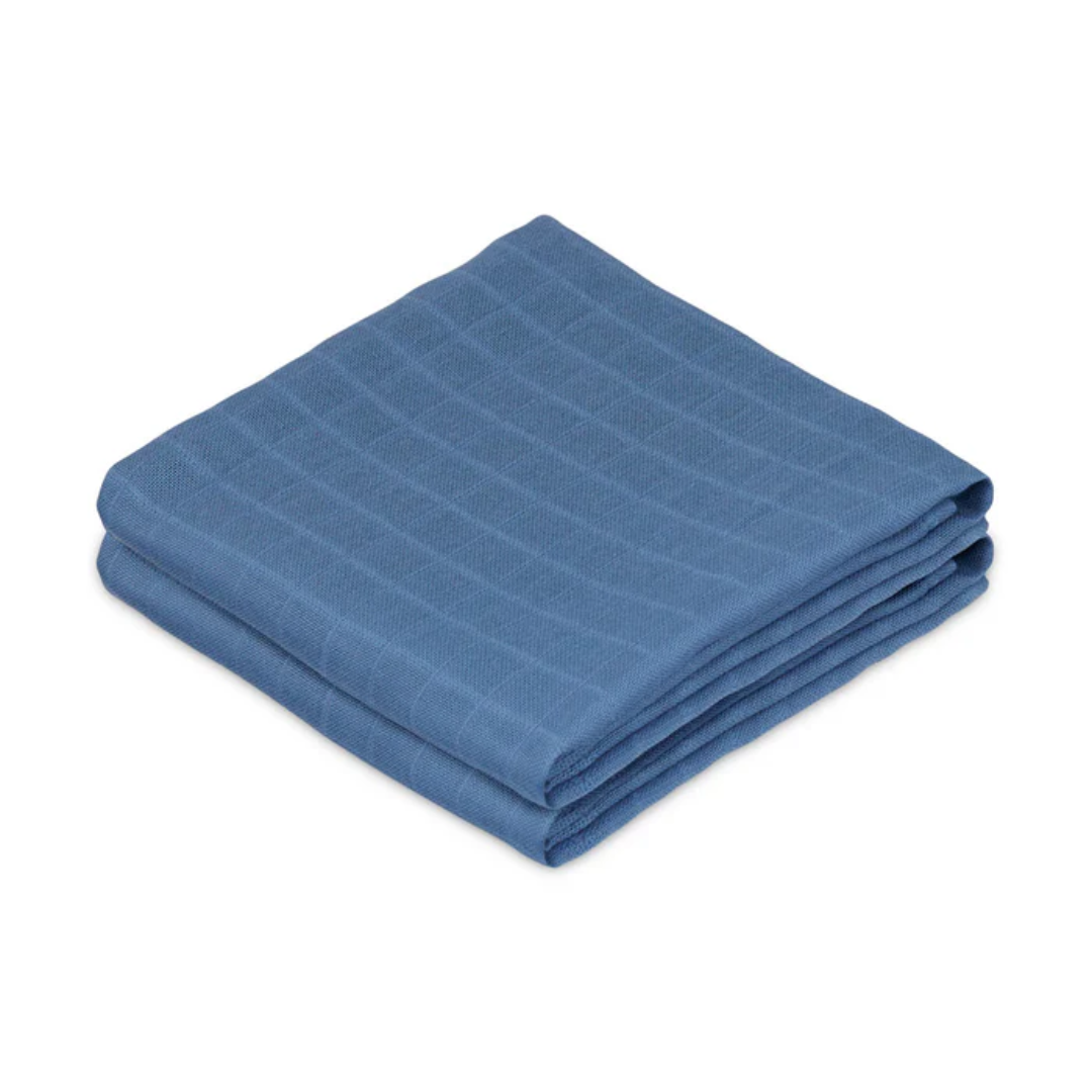 CamCam® Komplet 2 tetra pleničk 70x70 GOTS Deep Blue Cam Cam Copenhagen