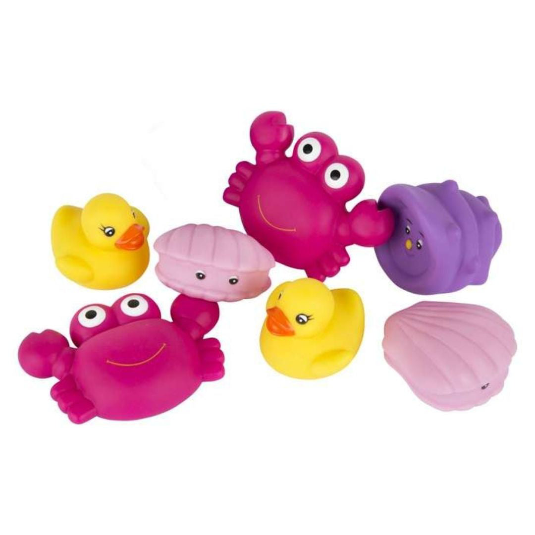 Playgro® Kopalne igračke brez lukenj Morske živali 7 kos Pink Playgro