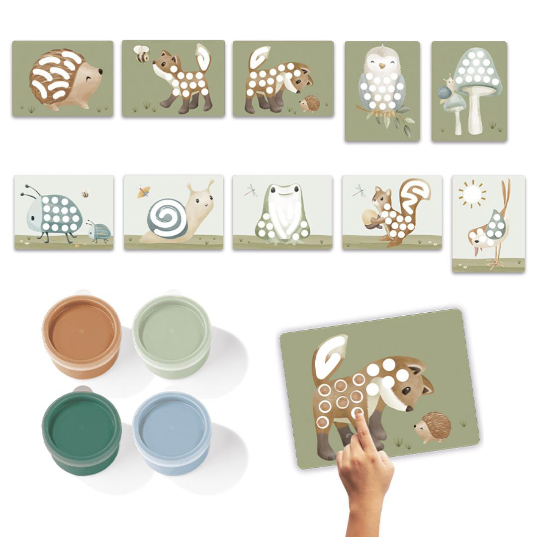 Little Dutch® Set za barvanje s prsti Forest Friends Little Dutch