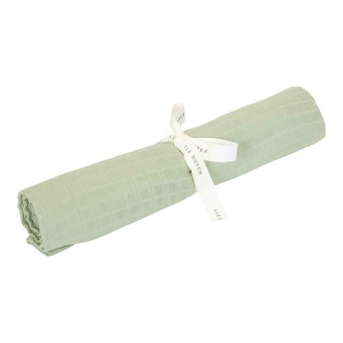 Little Dutch® Povijalna plenička muslin Pure Sage 120x120 Little Dutch