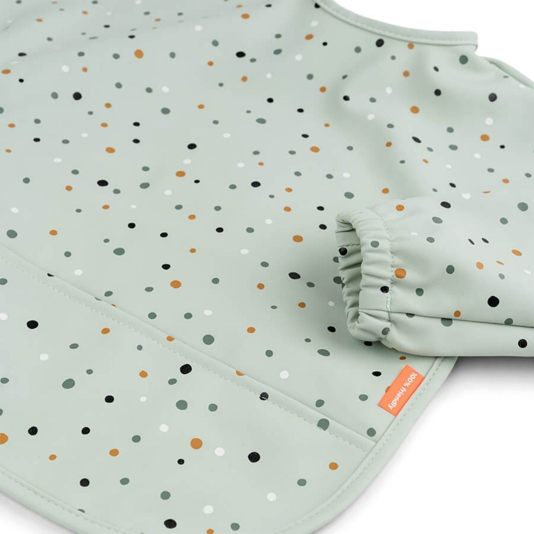 Done by Deer® Slinček z rokavi Happy Dots Green Done by Deer