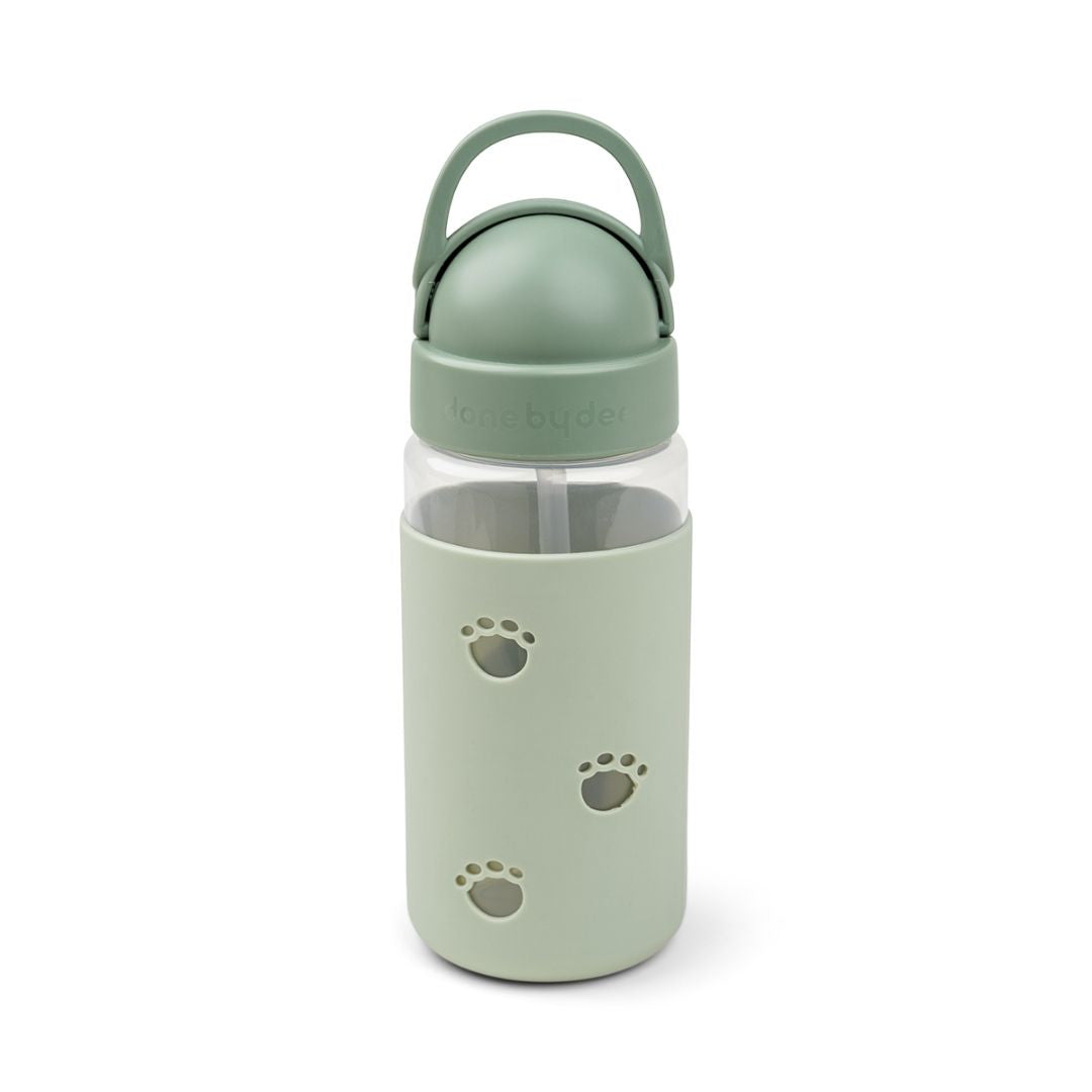 Done by Deer® Steklenička s slamico Elphee Green 350 ml Done by Deer