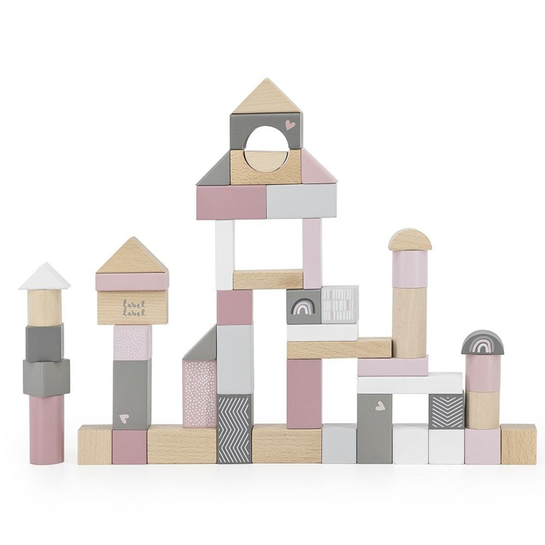 Label Label® Lesene kocke Pink 50 kos Label Label