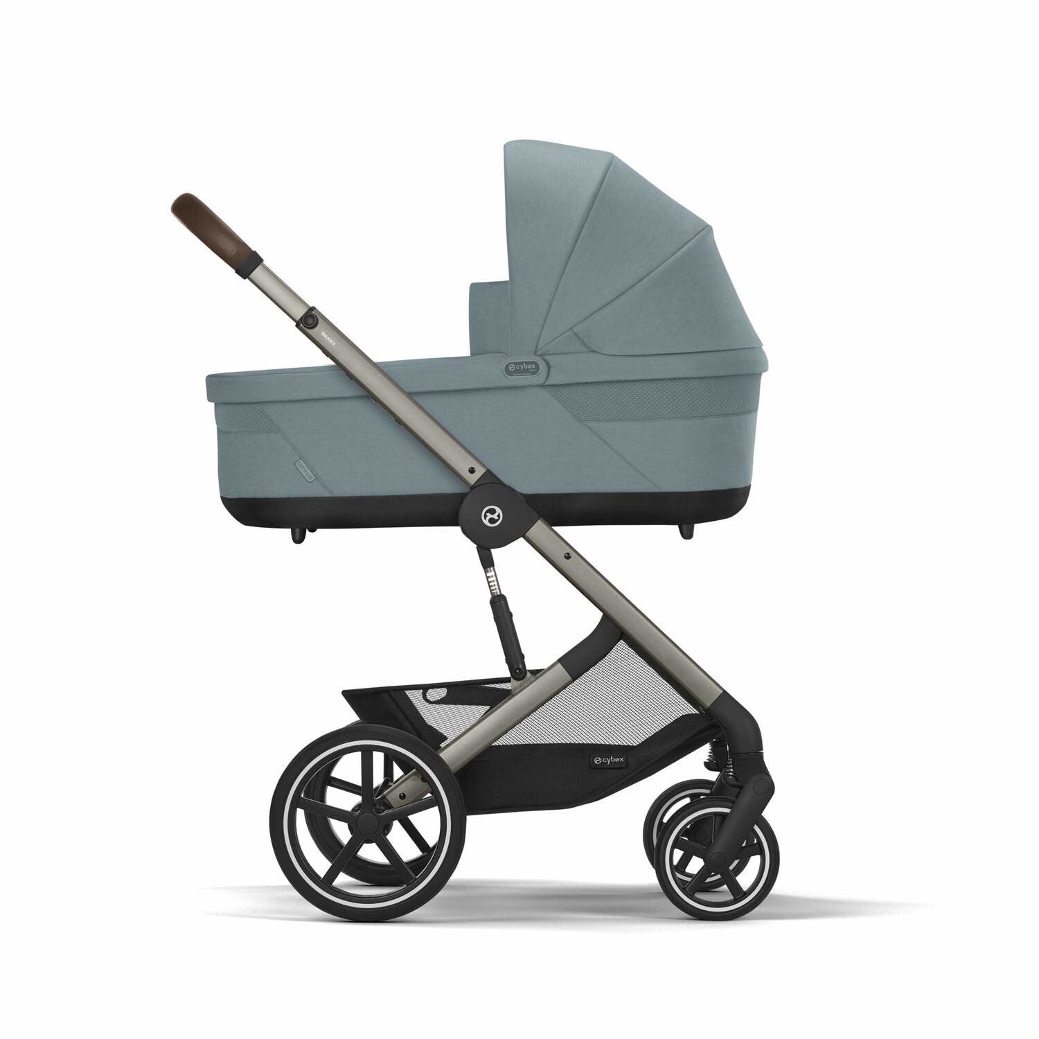 Cybex® Otroški voziček s košaro 2v1 Balios S Lux (0-22 kg) Stormy Blue (Taupe Frame) Cybex