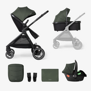 KikkaBoo® Otroški voziček s košaro 3v1 Ava Army Green KikkaBoo