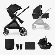 KikkaBoo® Otroški voziček s košaro 3v1 Ava Black KikkaBoo