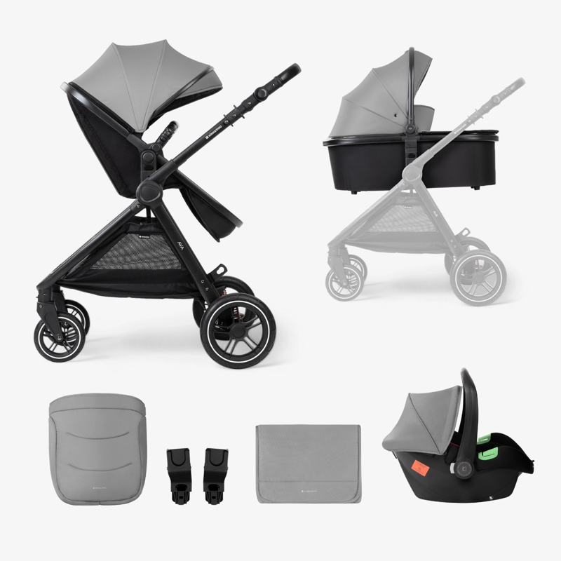 KikkaBoo® Otroški voziček s košaro 3v1 Ava Grey KikkaBoo