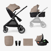 KikkaBoo® Otroški voziček s košaro 3v1 Ava Beige KikkaBoo