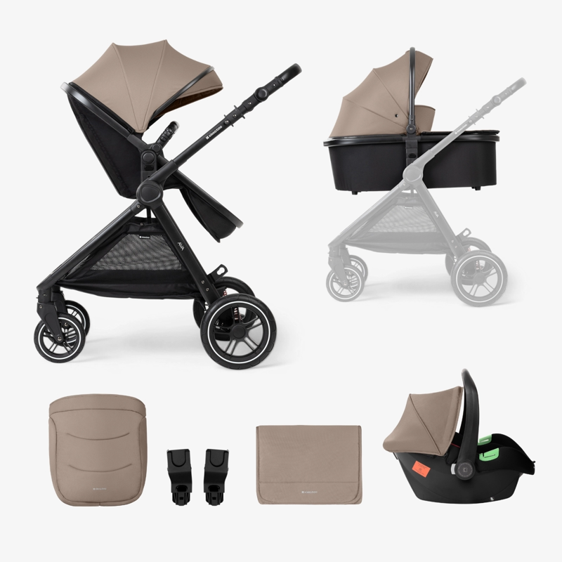 KikkaBoo® Otroški voziček s košaro 3v1 Ava Beige KikkaBoo