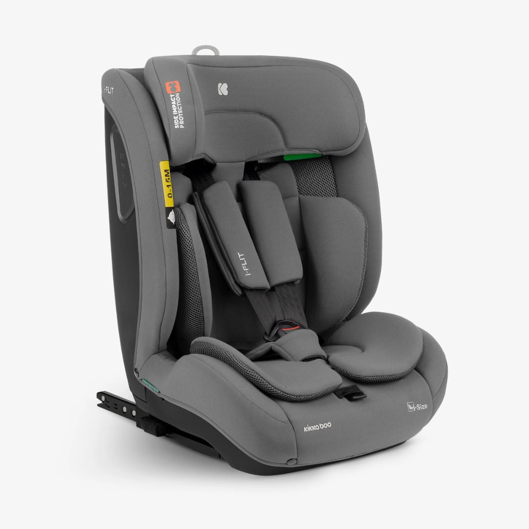KikkaBoo® Otroški avtosedež i-Flit i-SIZE (76-150 cm) Light Grey KikkaBoo
