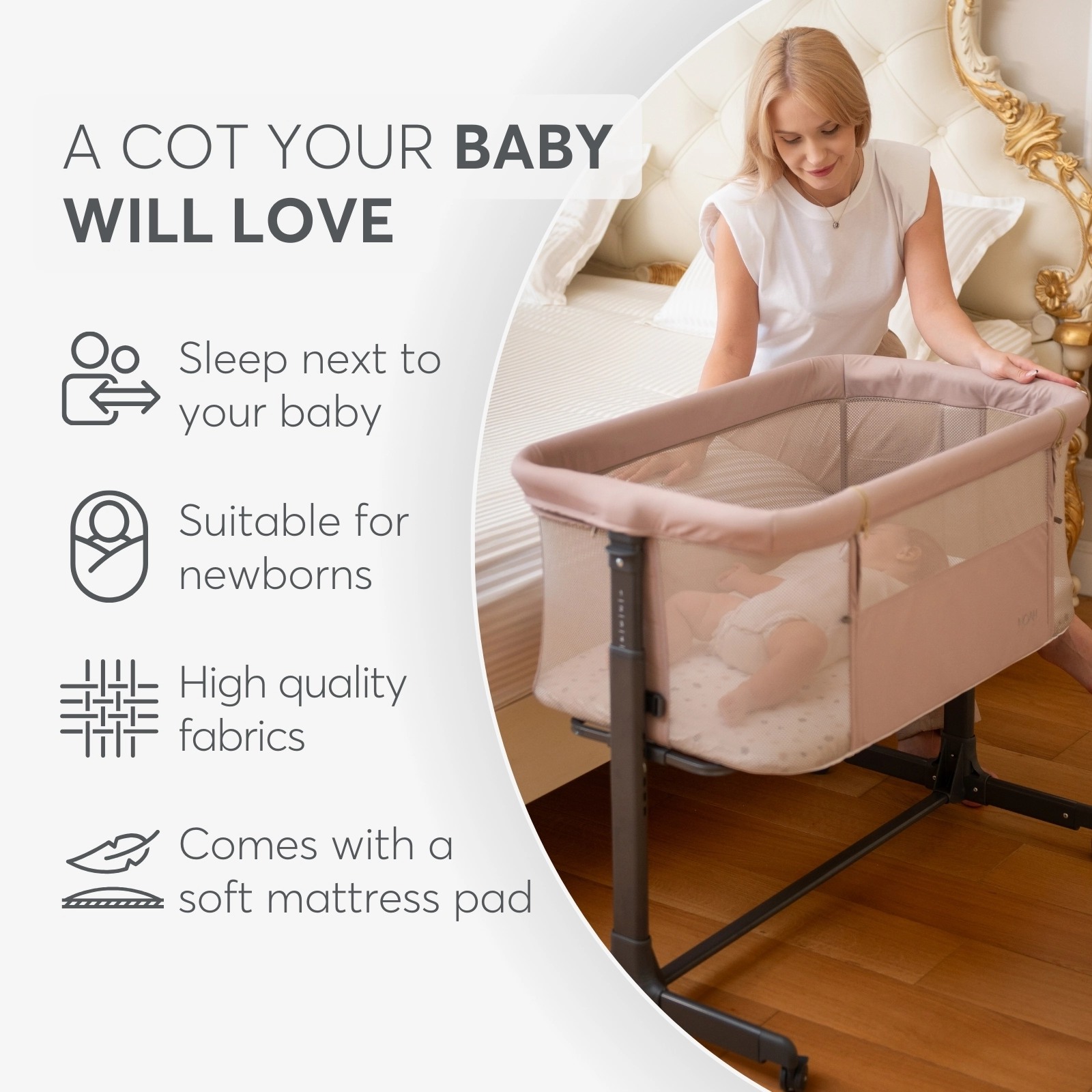 KikkaBoo® Obposteljna posteljica Noah Beige 2025 KikkaBoo