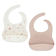 Jollein® Silikonski slinček 2x Lovely Birds Jollein
