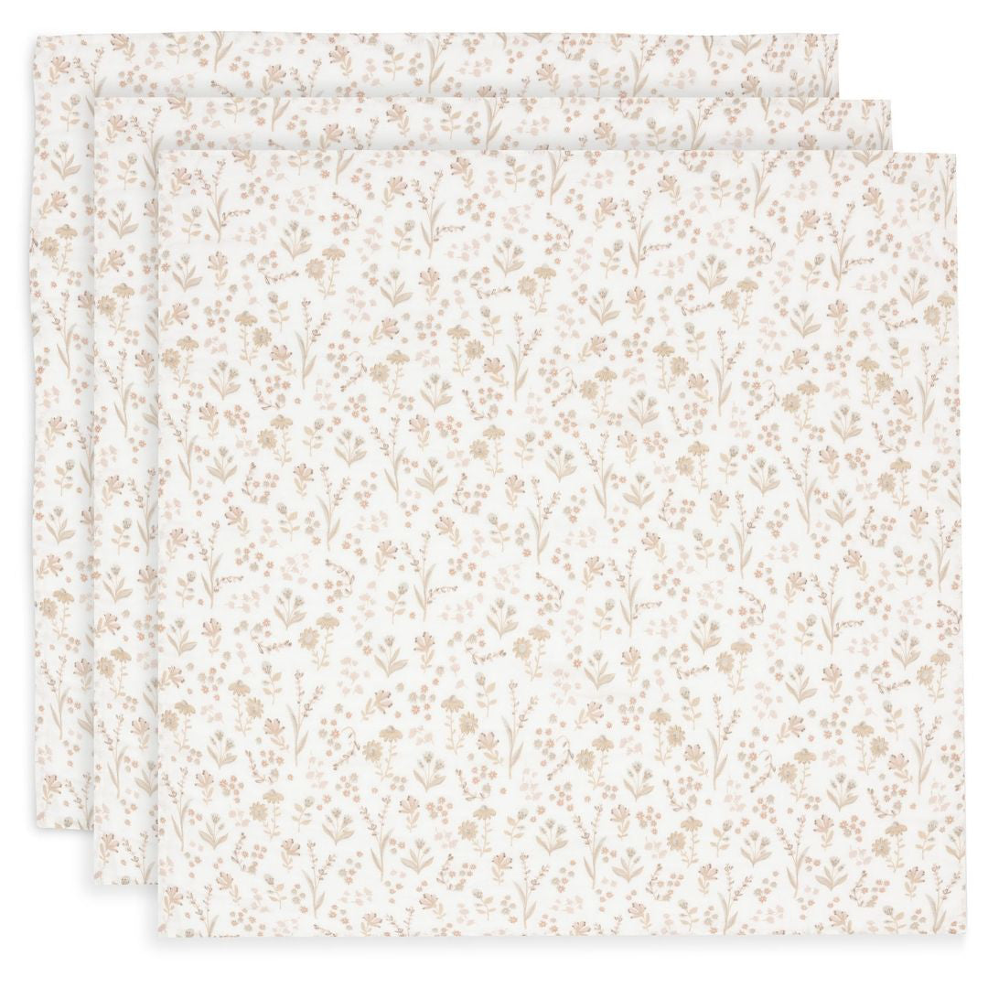Jollein® Komplet 3 tetra pleničk 70x70 cm Bloomy Jollein