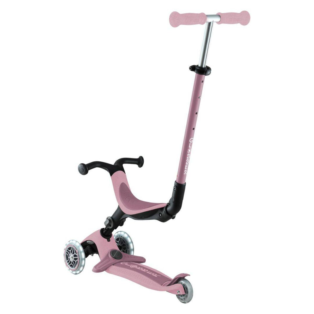 Globber® Zložljivi otroški skiro GO UP Active ECO s svetlečimi kolesi Berry Globber
