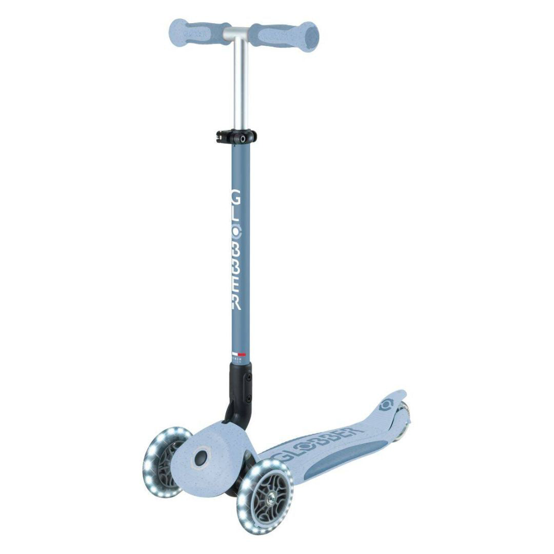 Globber® Zložljivi otroški skiro GO UP deluxe 360° s svetlečimi kolesi Blueberry Globber
