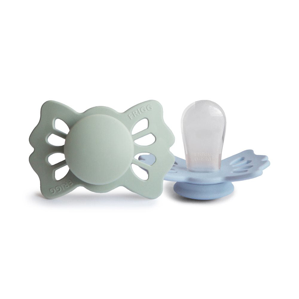 Frigg® Simetrična Duda iz silikona Lucky Sage/Powder Blue (0-6m) FRIGG