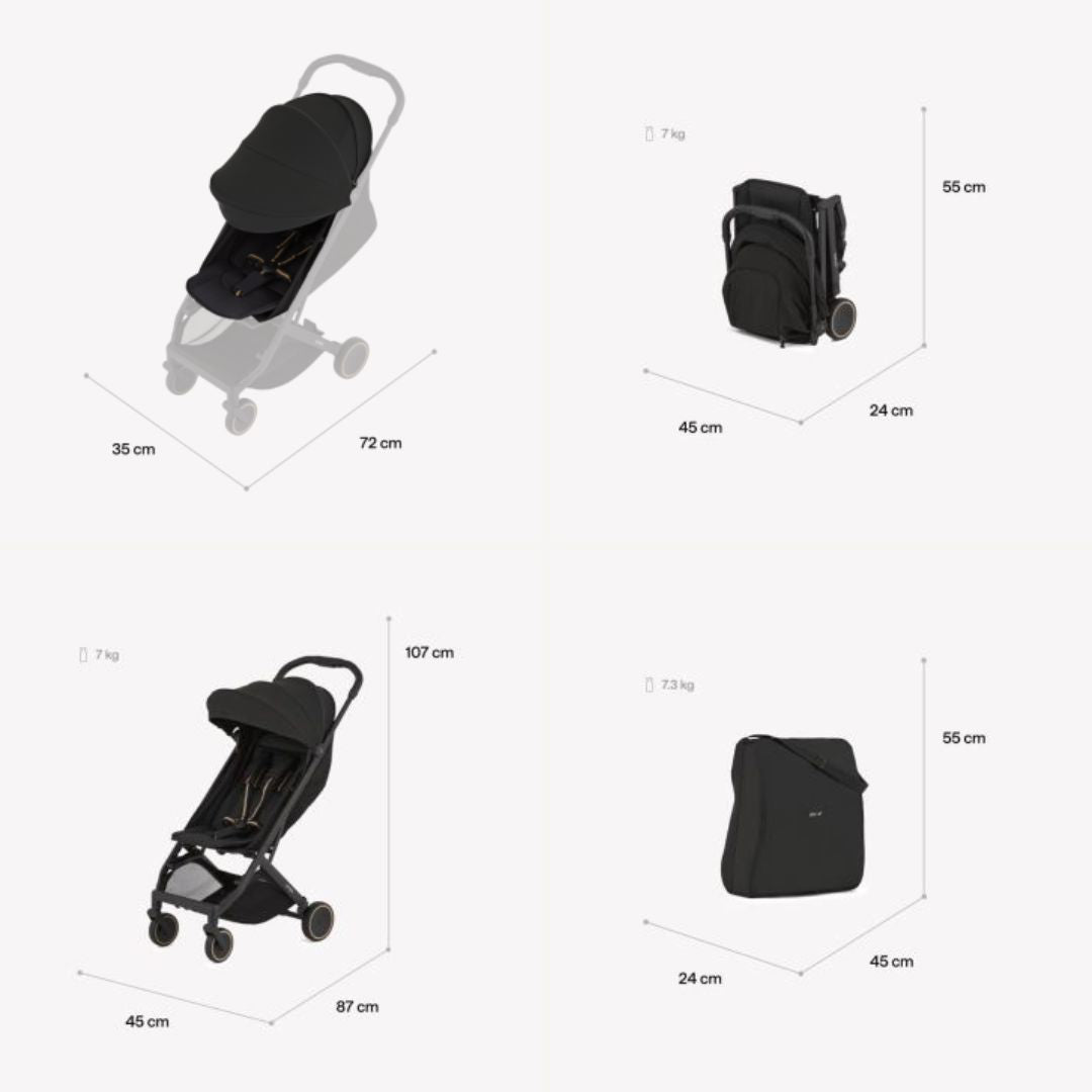 Anex® Športni voziček Air-X² (0-22kg) Nero Anex