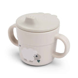 Done by Deer® Becher mit Deckel Tiny Farm Sand