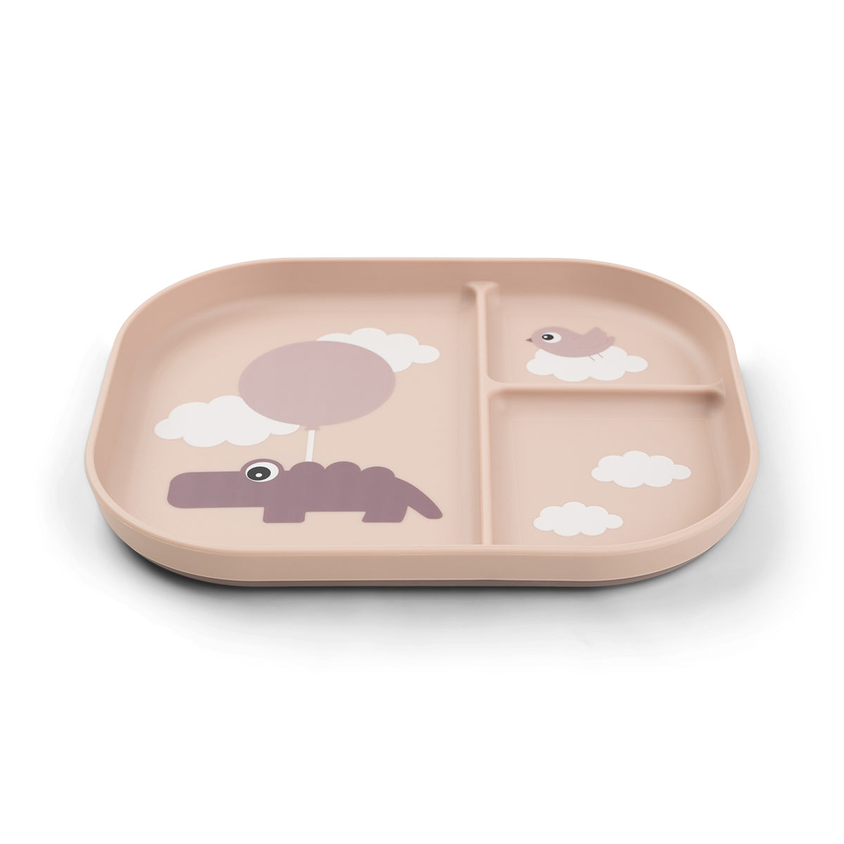 Done by Deer® Otroški deljeni krožnik Foodie Happy Clouds Powder Done by Deer