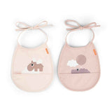 Done by Deer® Set 2 Mini-Lätzchen Happy Clouds Powder