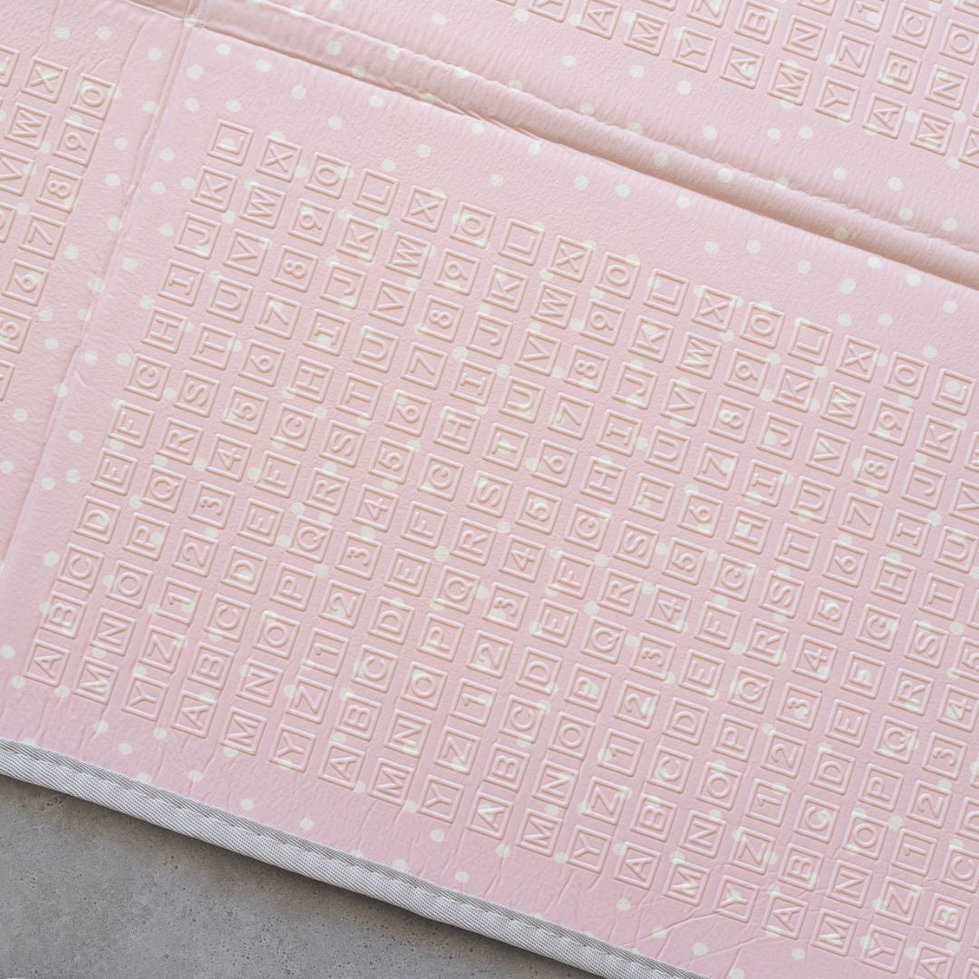 Evibell® Zložljiva igralna podloga 150x190 Dots/City Pink Evibell