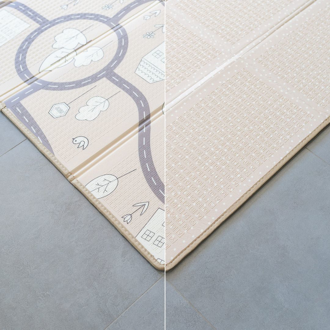 Evibell® Zložljiva igralna podloga 150x190 Dots/City Sand Evibell