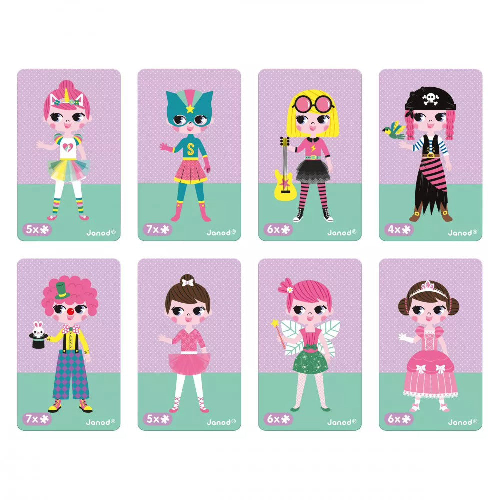 Janod® Magnetna igra Girl's costumes Janod