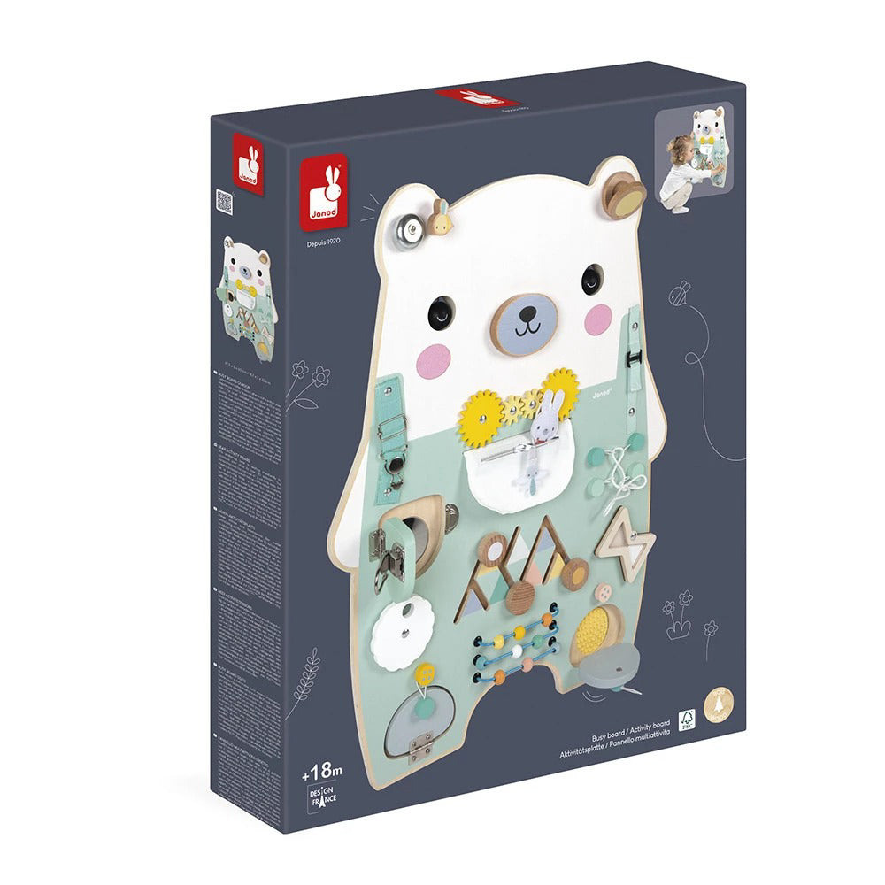Janod® Lesena aktivnostna tabla Bear Janod