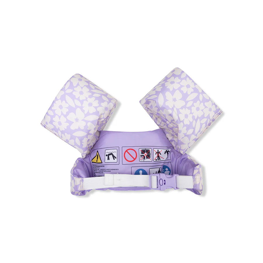 Swim Essentials® Otroški jopič z rokavčki Purple Flowers (2-6 L) Swim Essentials