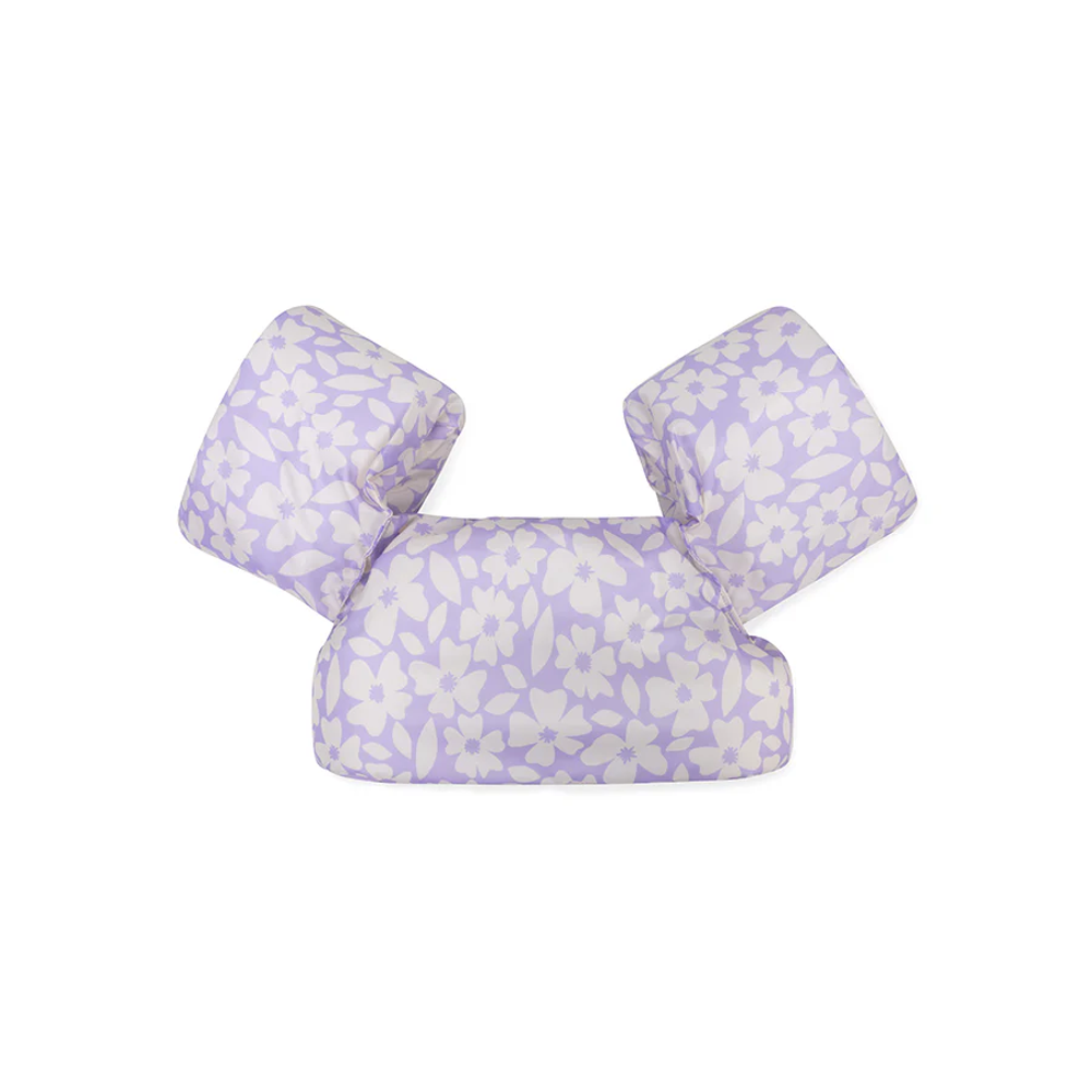 Swim Essentials® Otroški jopič z rokavčki Purple Flowers (2-6 L) Swim Essentials